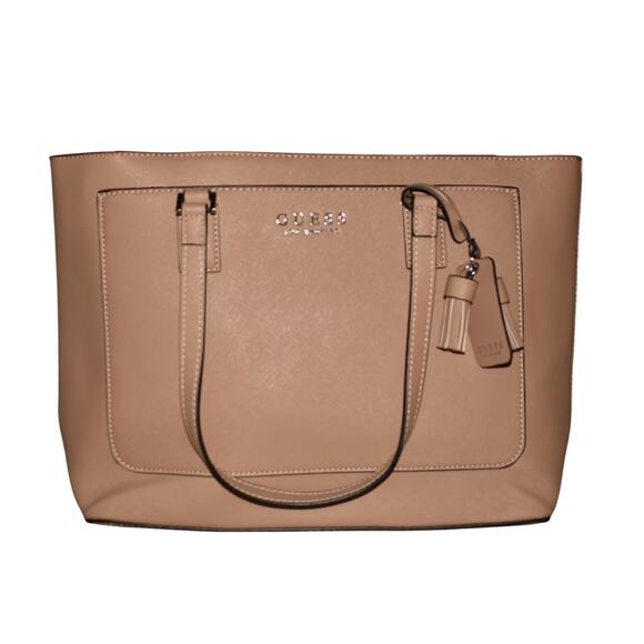 GUESS‎ NEW $118 Caramel Thornhill Tote Hand Bag 18" x 11" x 5" - Picture 1 of 5